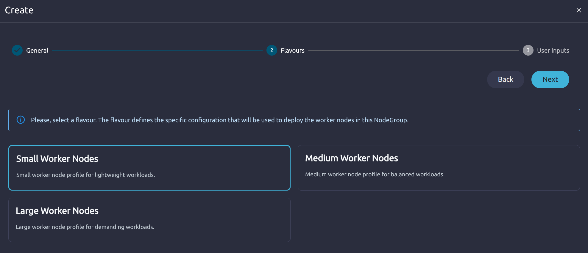 OneKS create K8s Cluster choose k8s version