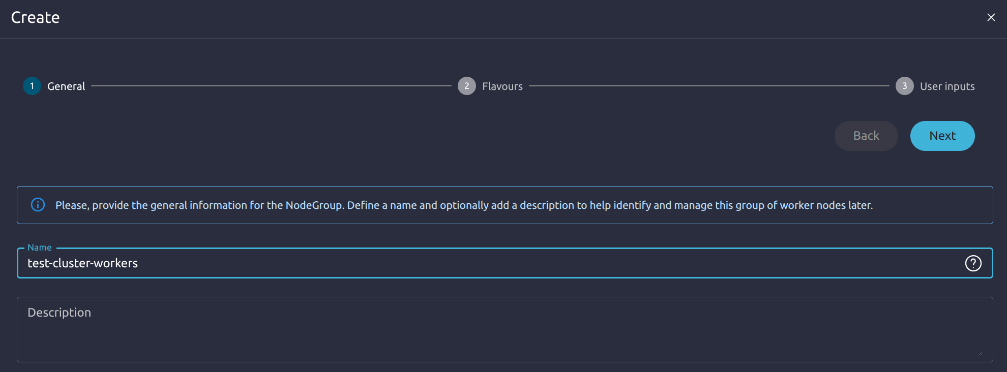 OneKS create K8s Cluster choose k8s version