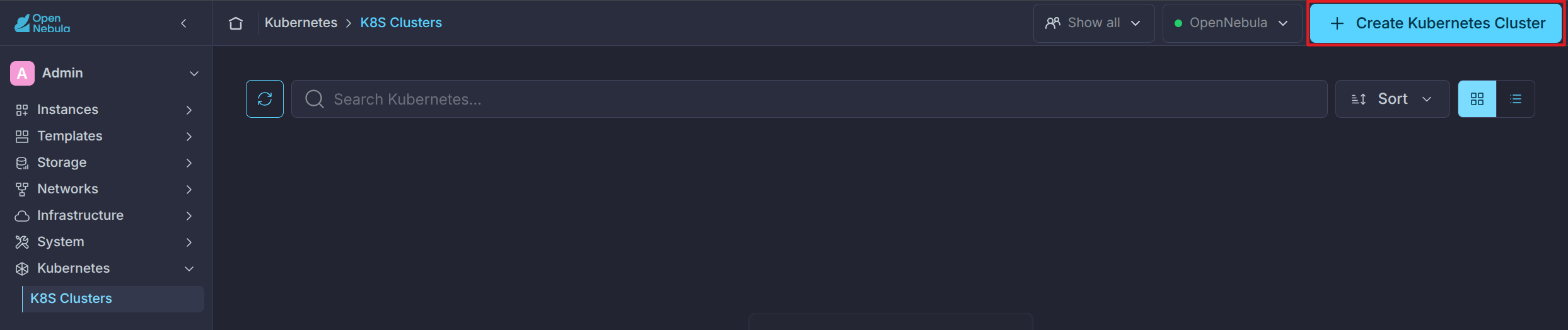 OneKS Create Cluster