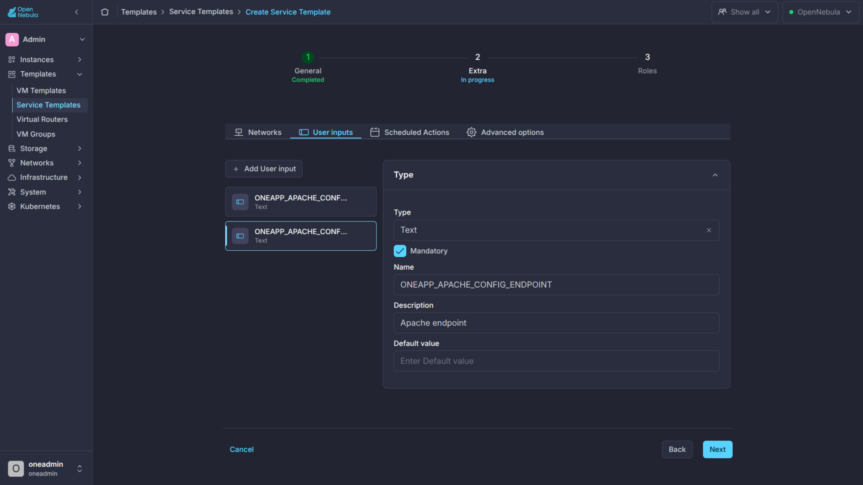 OneFlow templates attrs
