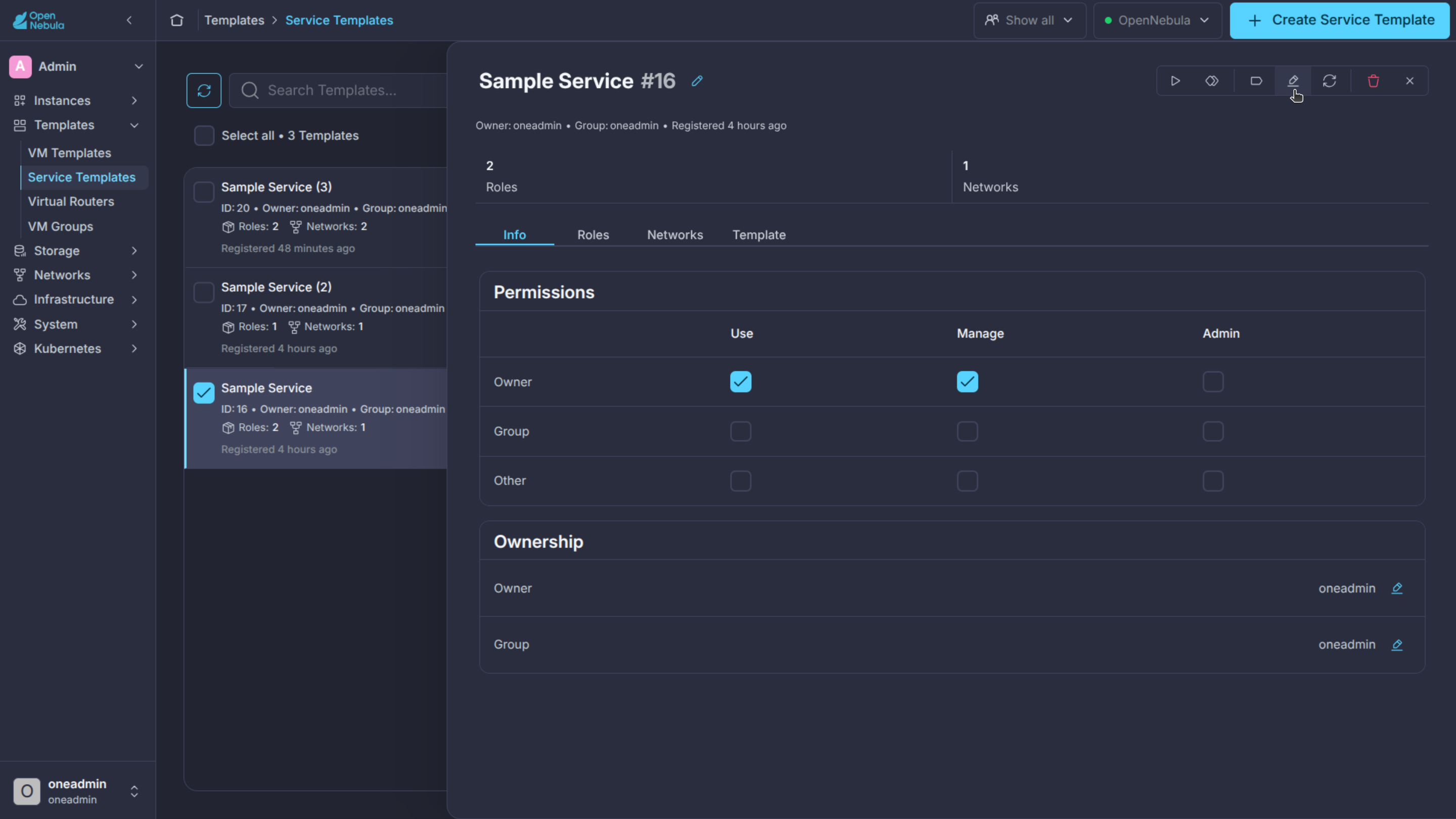 OneFlow templates update