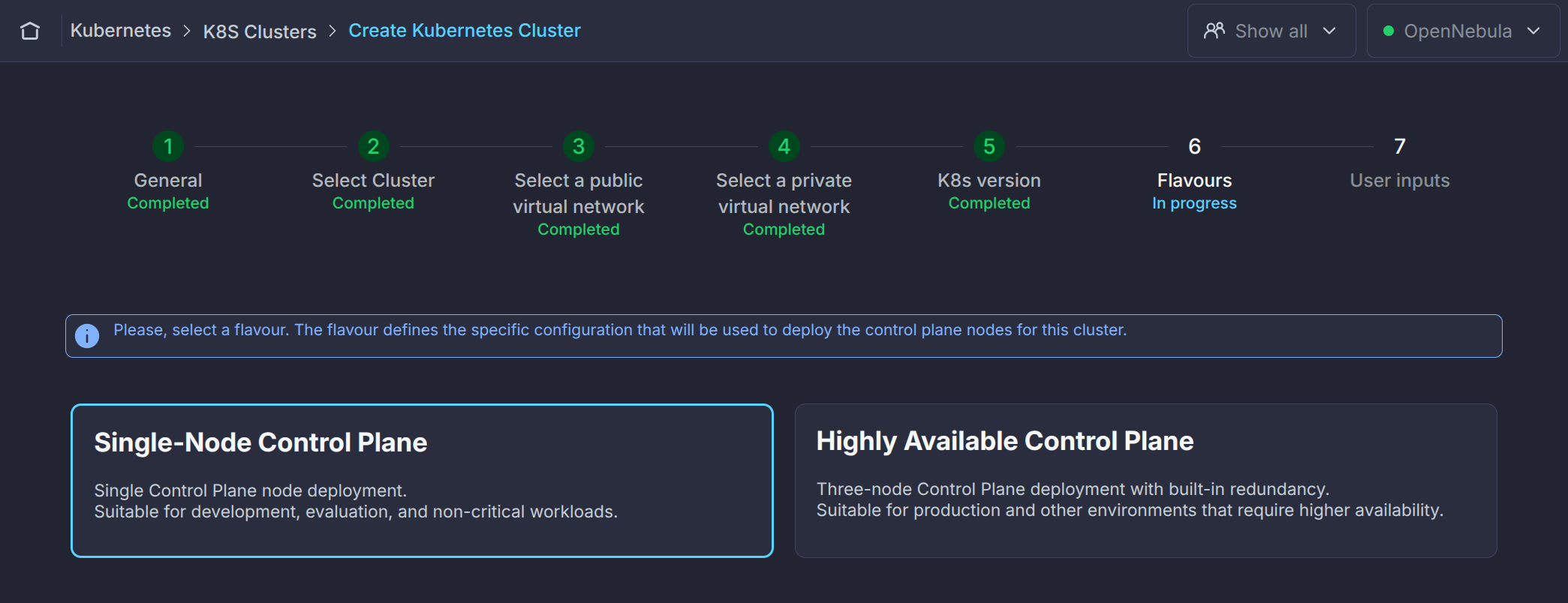 OneKS Quickstart create K8s cluster