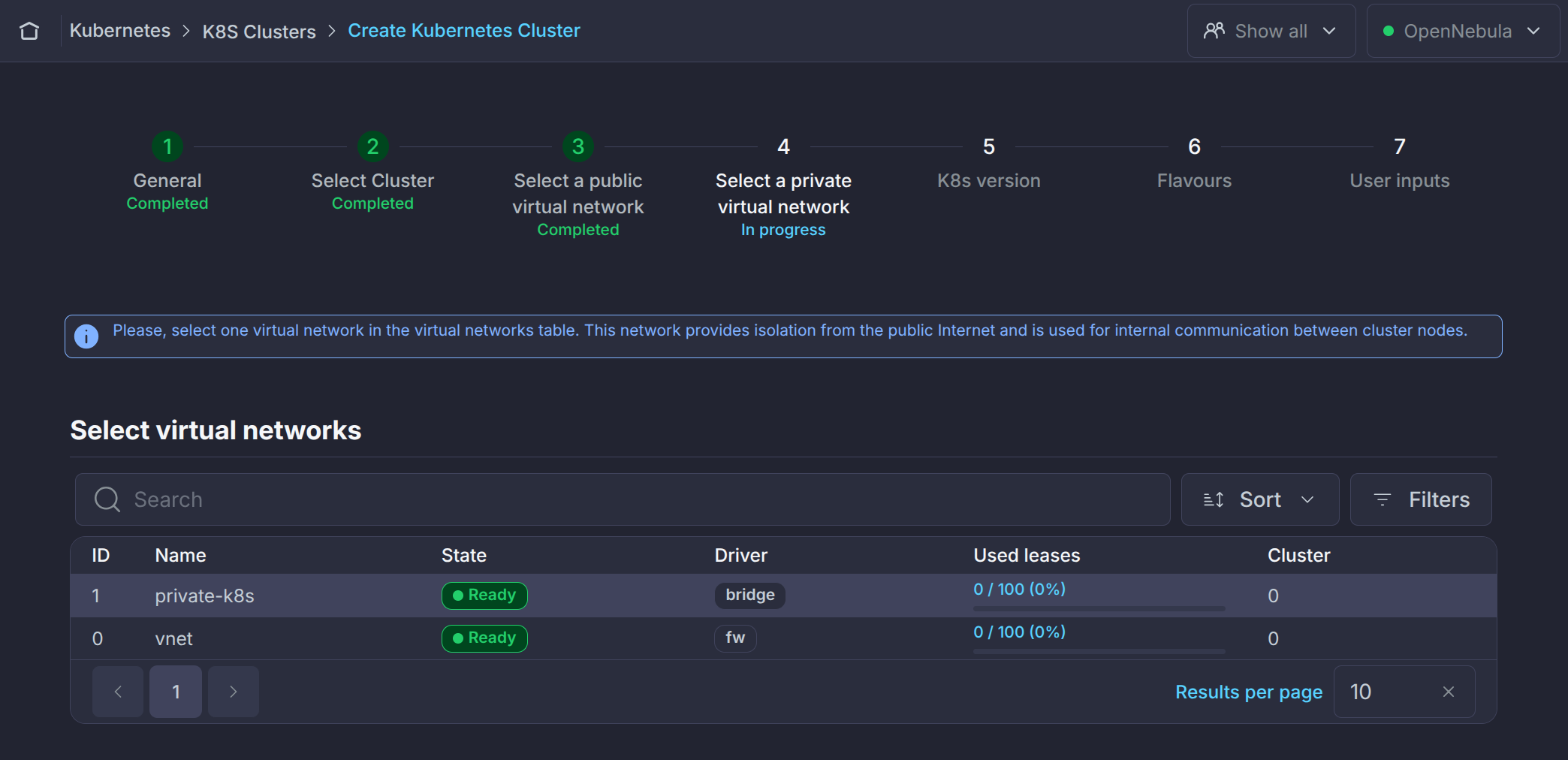 OneKS Quickstart create K8s cluster