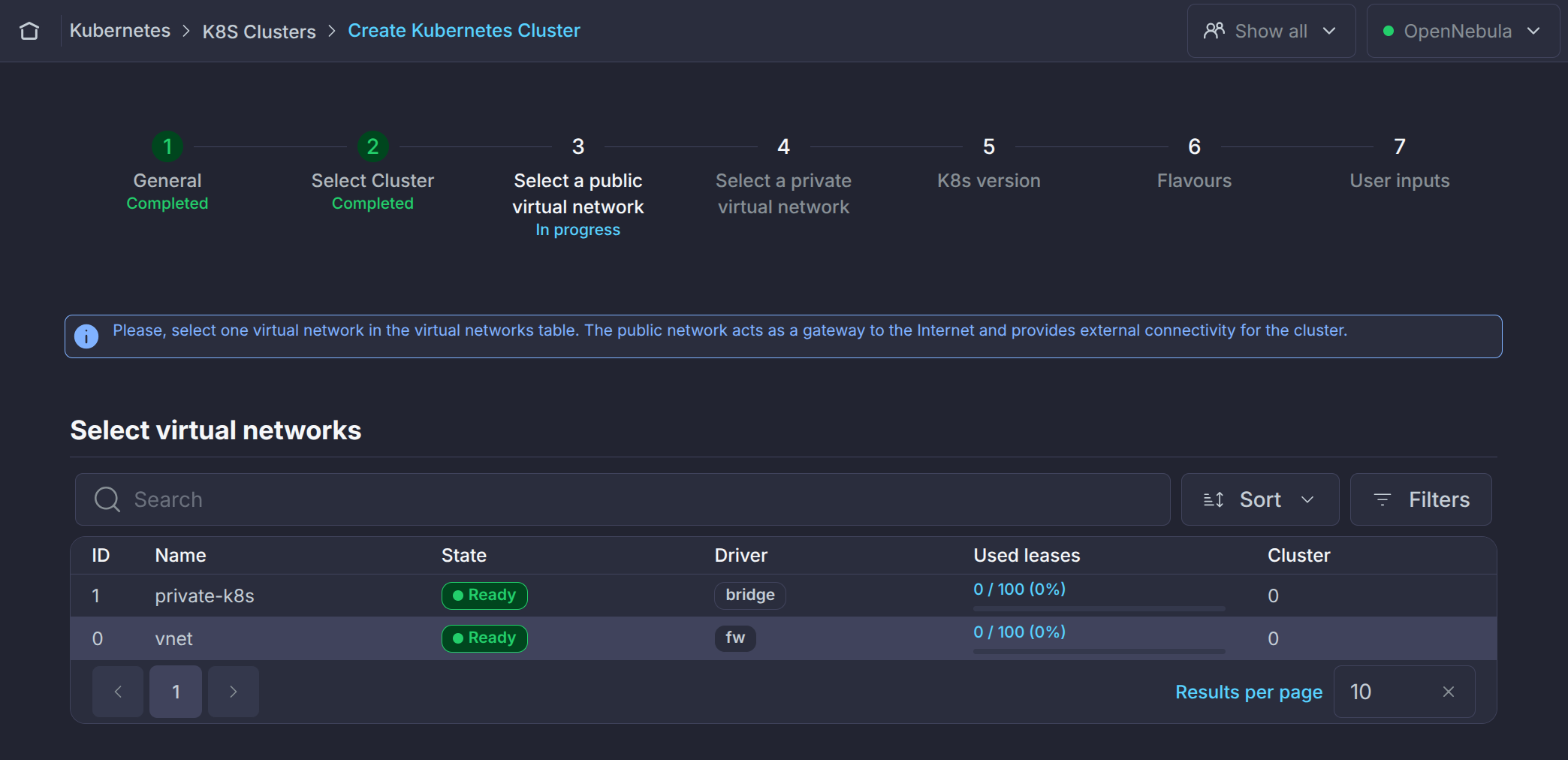 OneKS Quickstart create K8s cluster