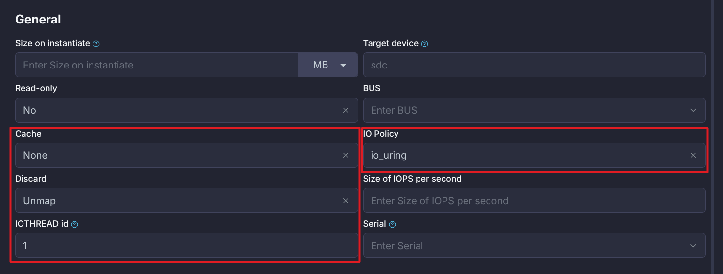 Image settings