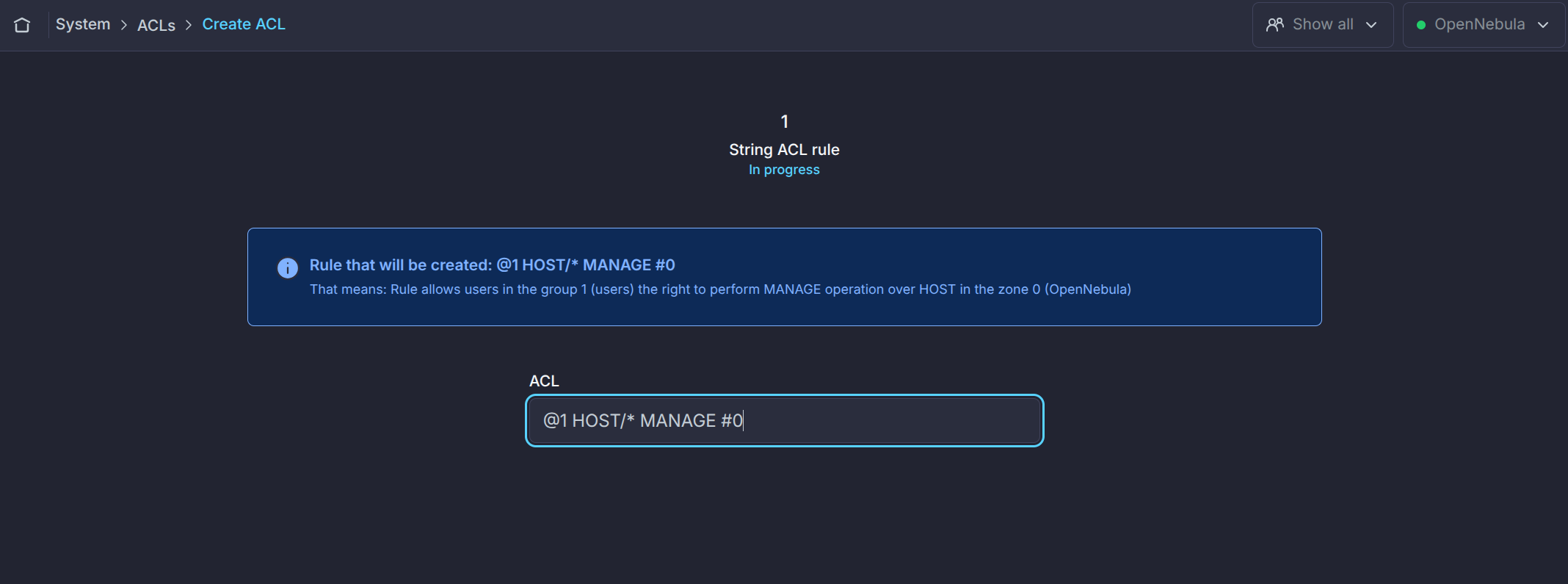 Sunstone ACL string validation
