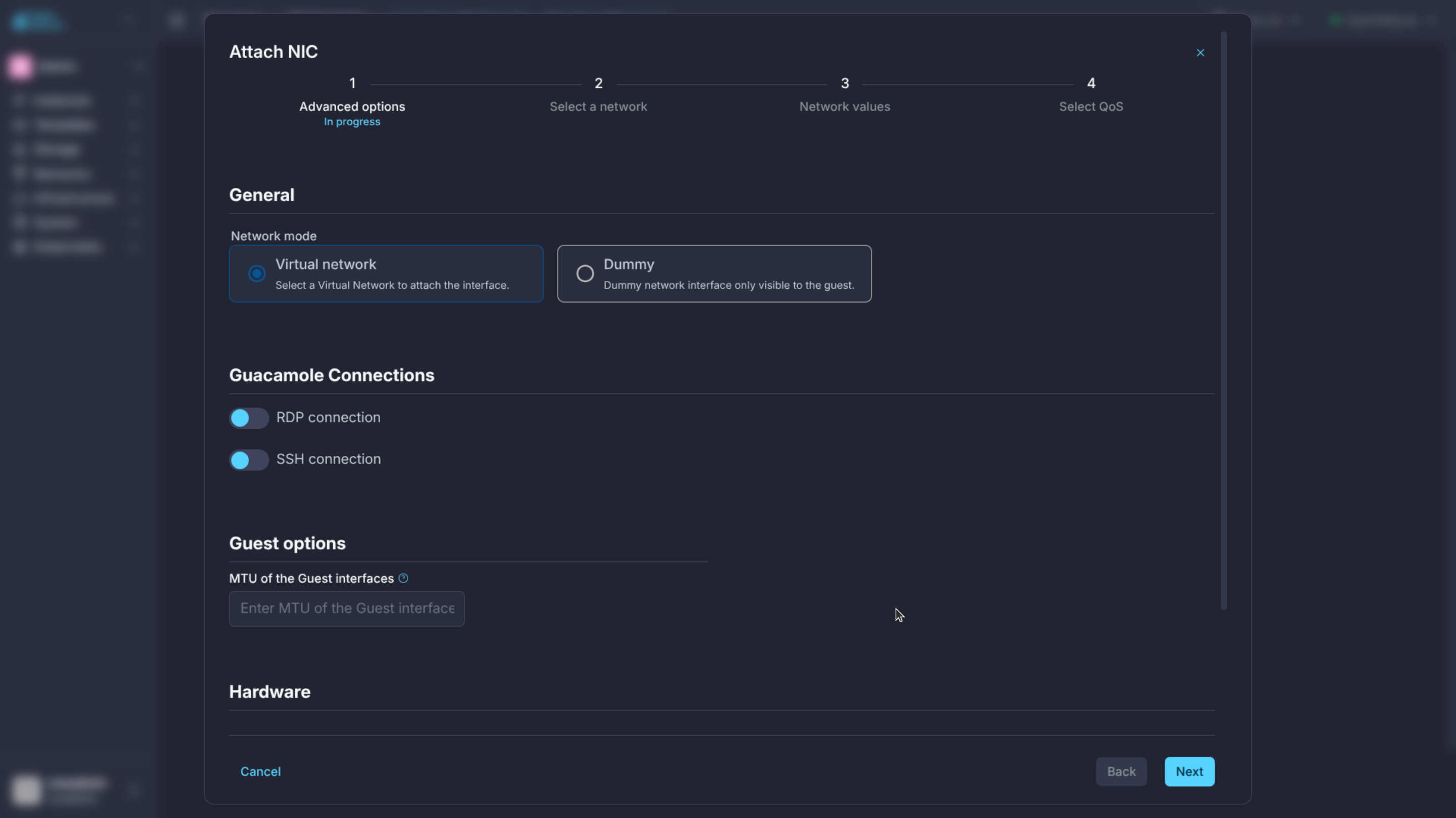 Sunstone network selection option